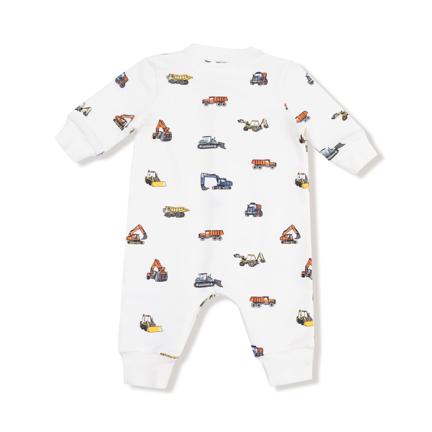 Baseball Collar Romper with Front Placket
