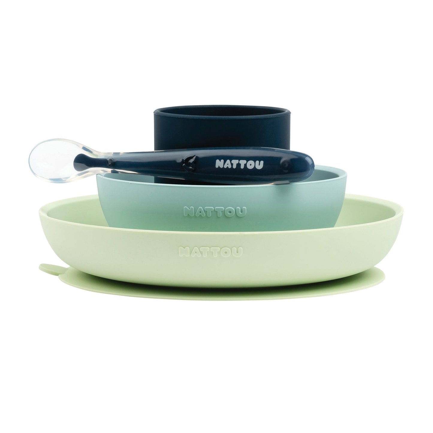 Nattou Silicone Children Tableware Set of 4 Pieces