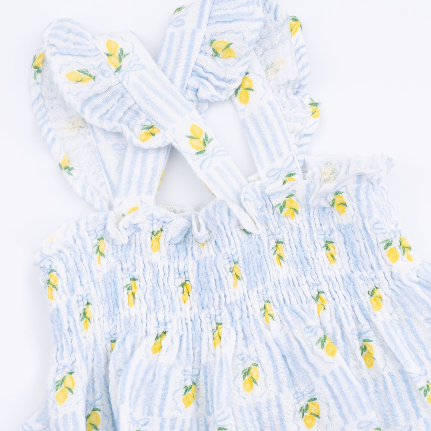 Lovely Lemons - Smocked Top with Bloomer & Sun Hat Set