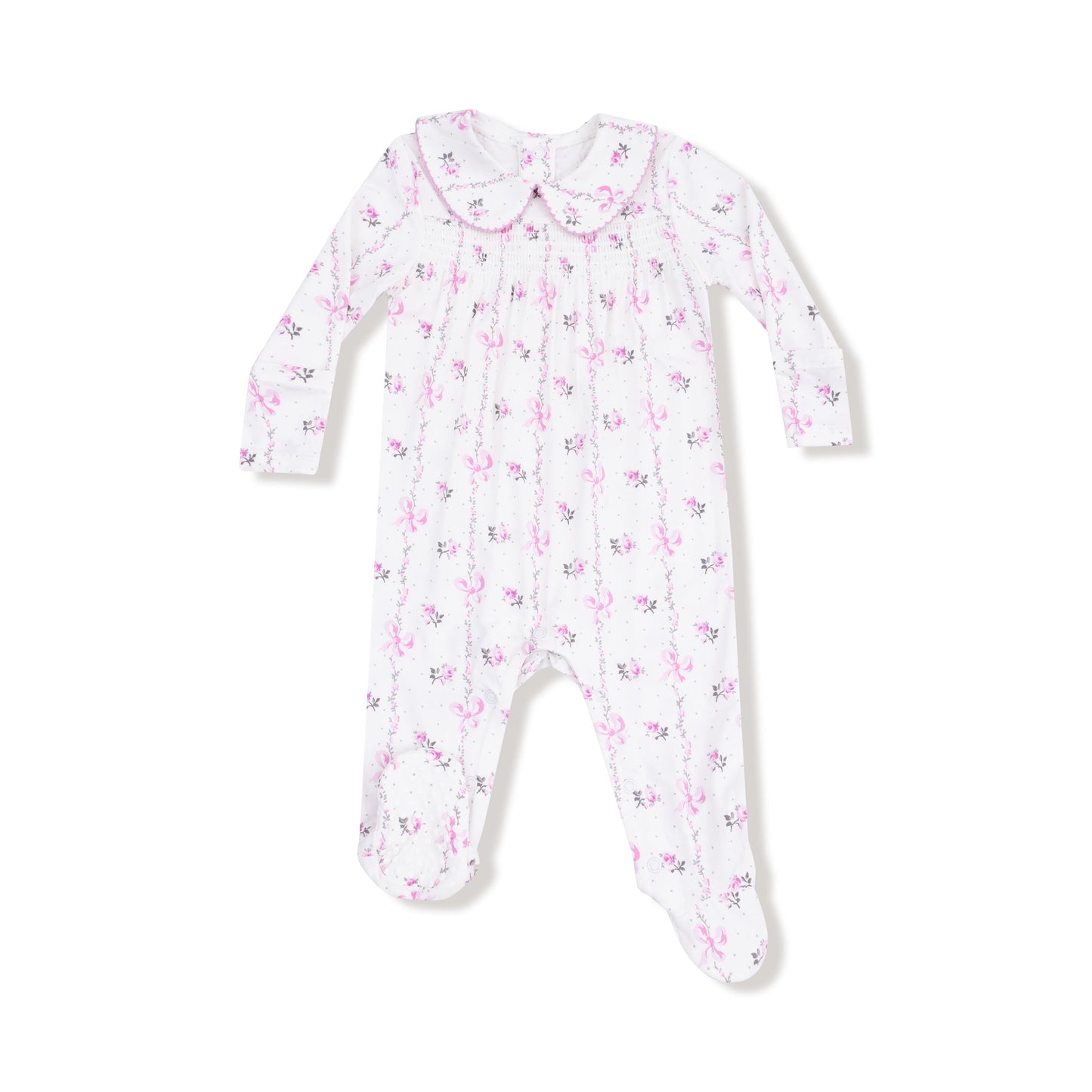 Smocked Peter Pan Snap Footie