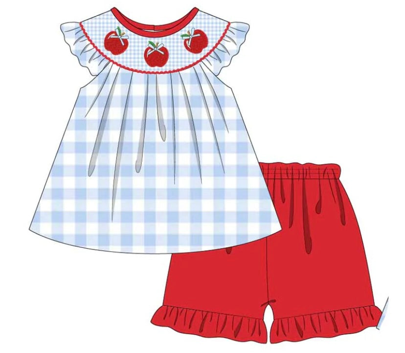 Back to School Plaid Apple
