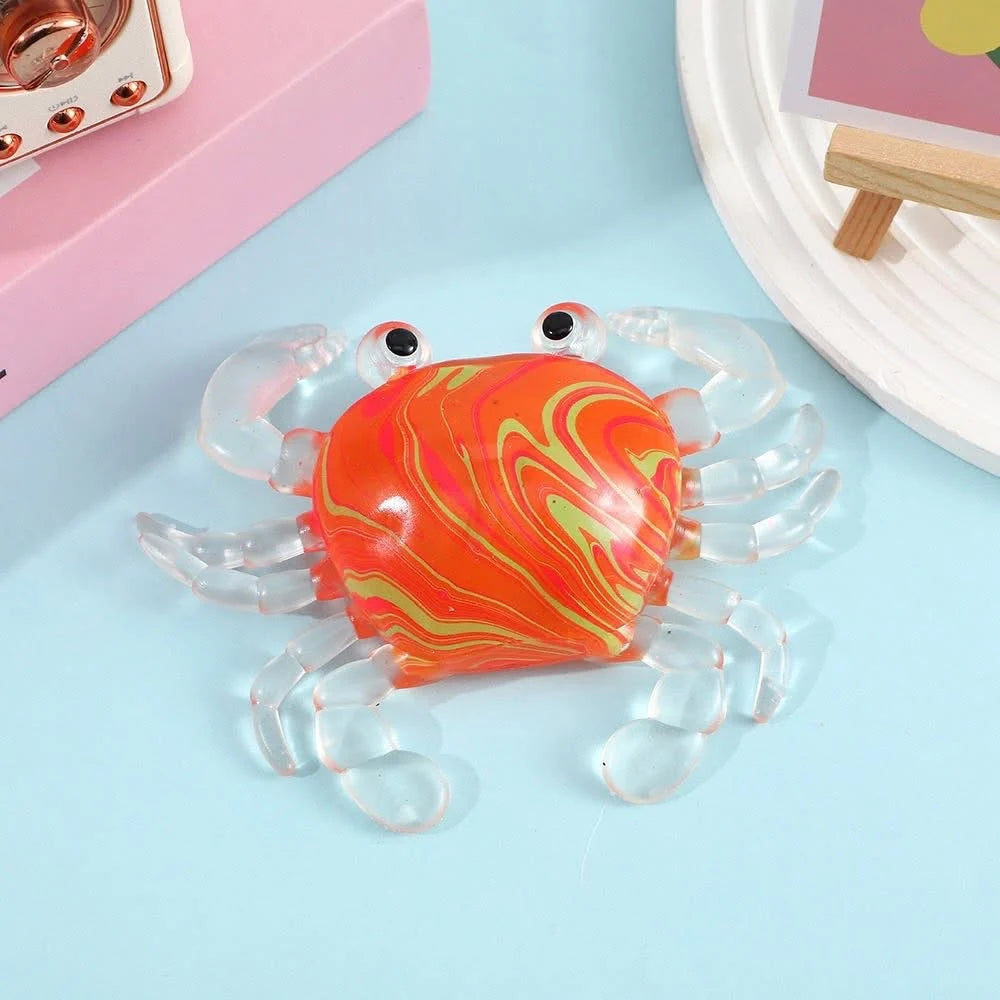 Swirl Crab Squishy – Stretchy Sensory Fidget & Stress Relief Toy