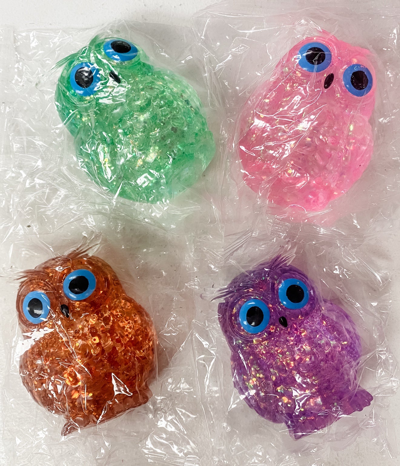 Glitter Crystal Owl Squishy Toy | Slow Rise Sensory Fidget | Stress Relief Squeeze Toy for Kids & Adults | The Prissy Pelican Boutique | Bossier City, LA