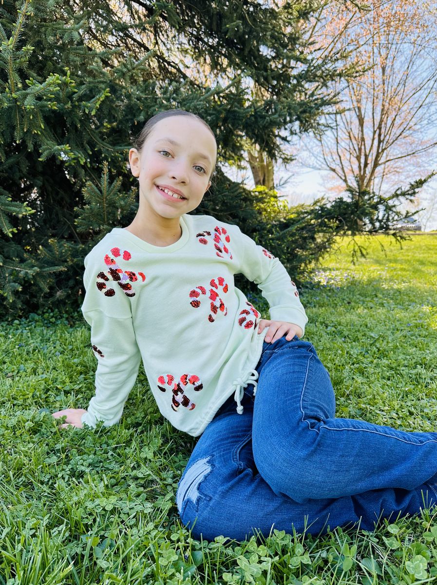 Candy Canes Tween Christmas Sweatshirt