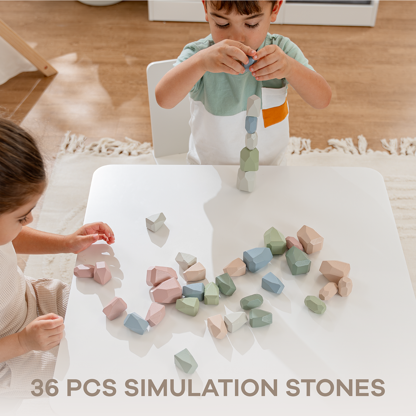 Stacking Blocks for Toddlers in Neutral Pack