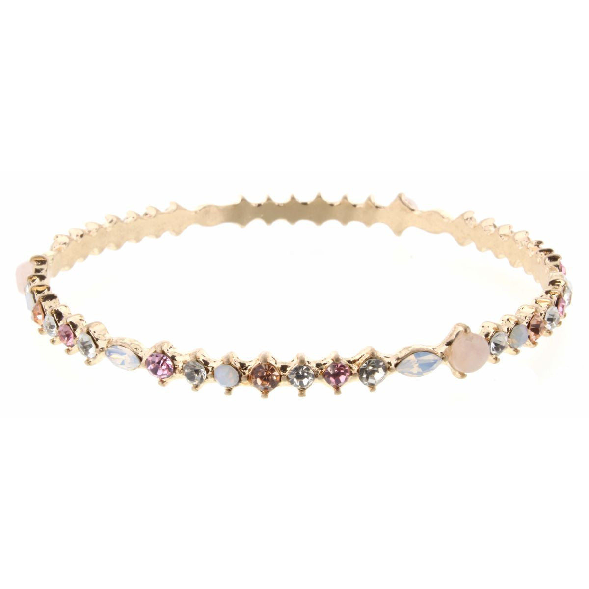 Pink Stone Bangle Bracelet