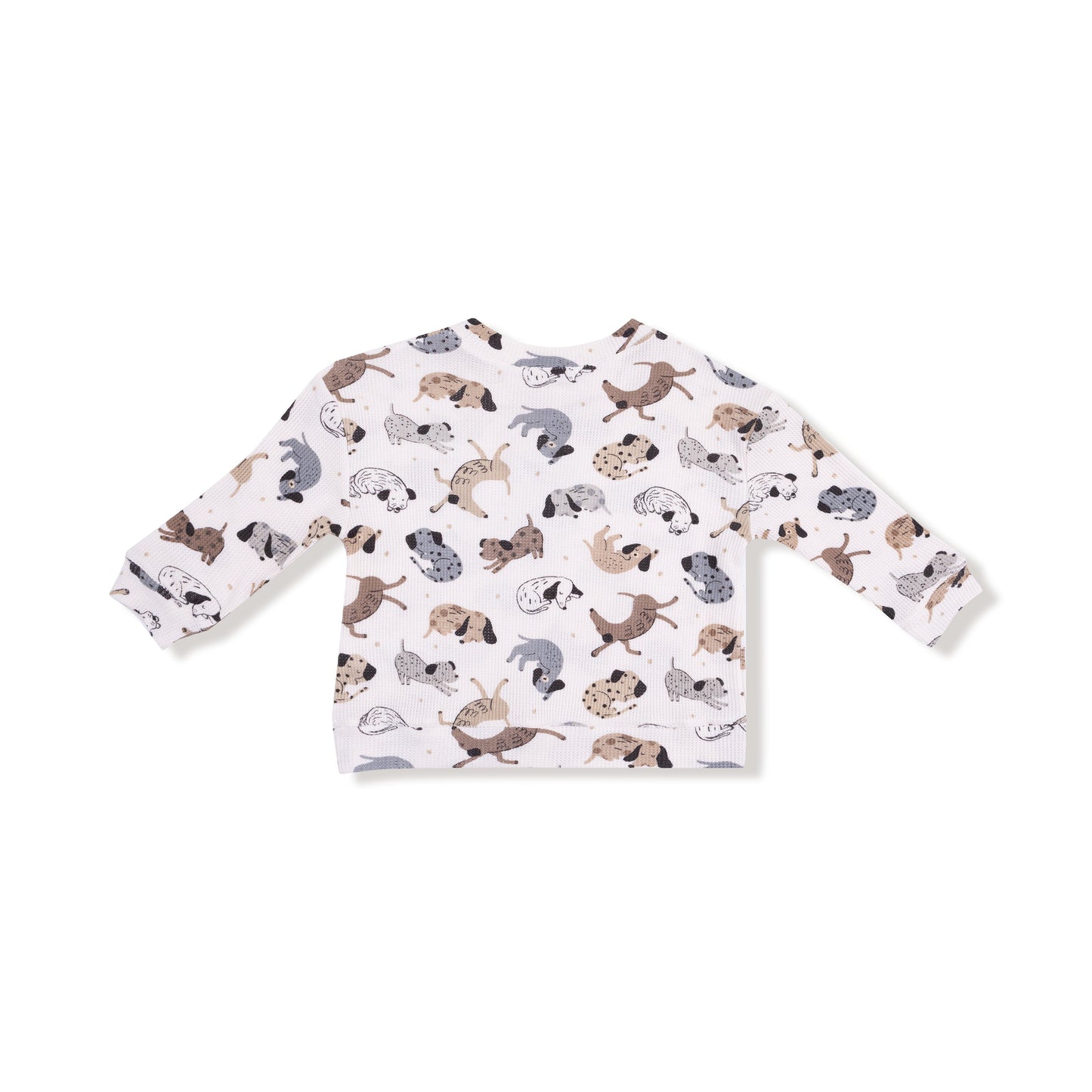 Drop Sleeve Waffle Top with Waffle Jogger