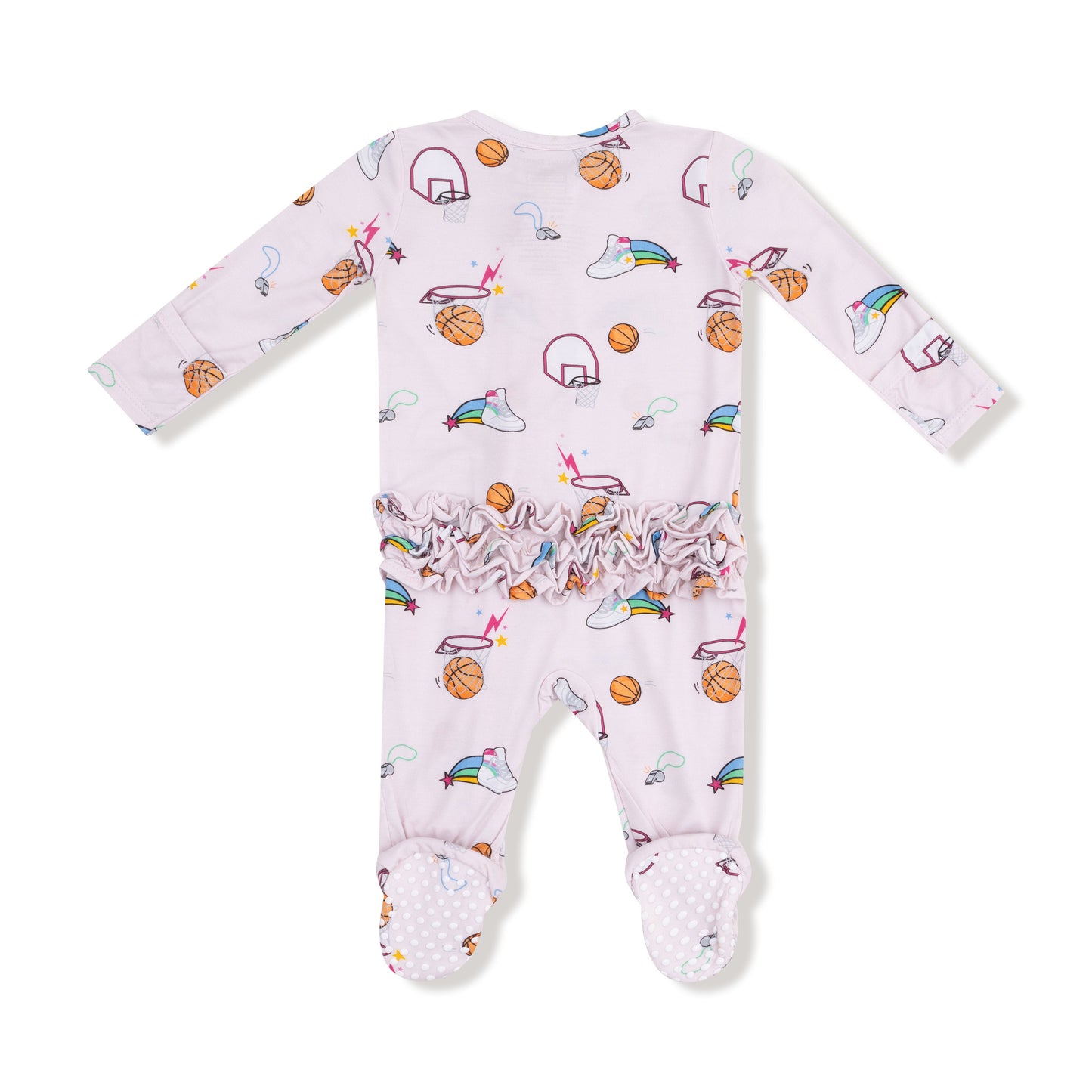 2 Way Zipper Ruffle Back Footie