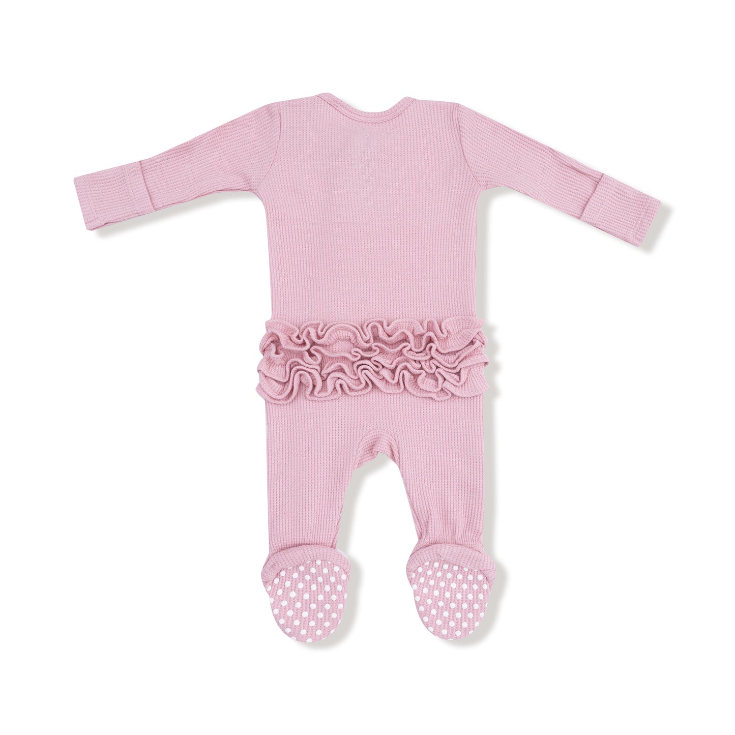 2 Way Zipper Ruffle Back Footie