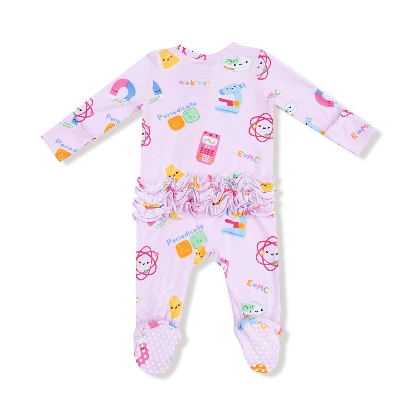 2 Way Zipper Ruffle Back Footie