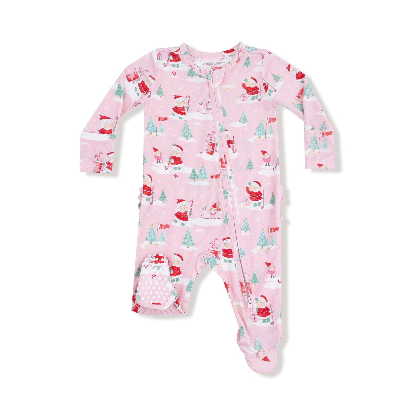 2 Way Zipper Ruffle Back Footie