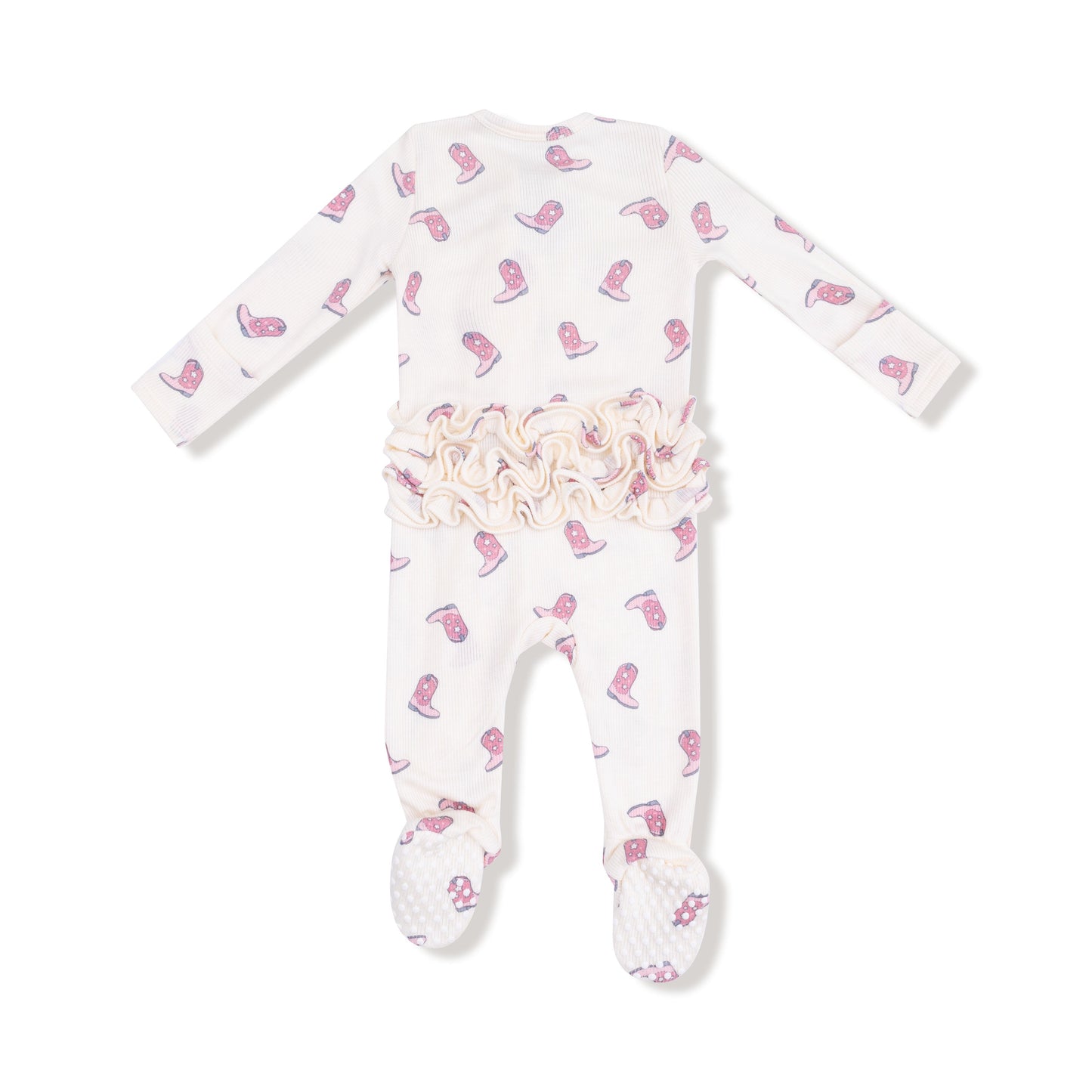 2 Way Zipper Ruffle Back Footie