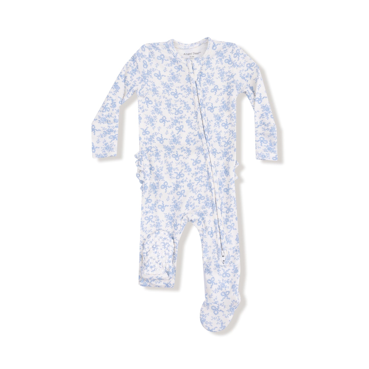 2 Way Zipper Ruffle Back Footie