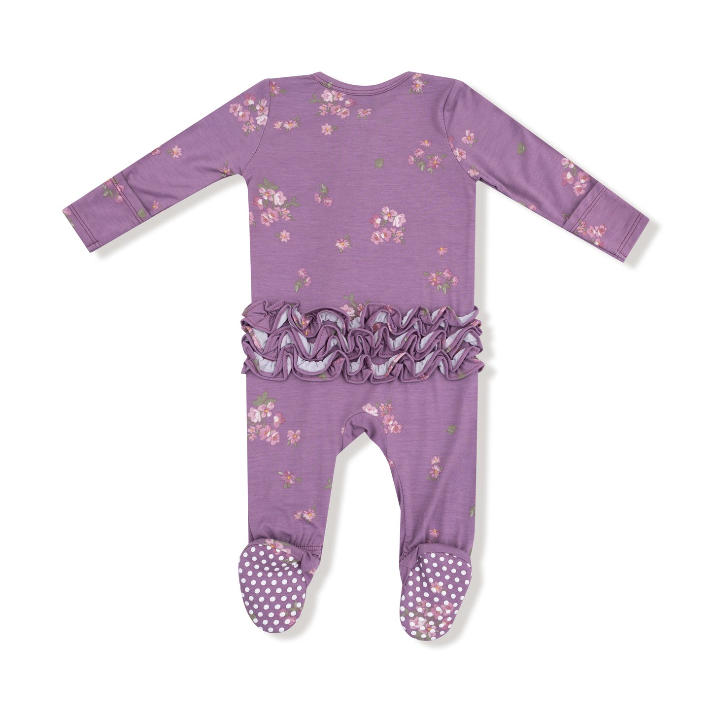 2 Way Zipper Ruffle Back Footie
