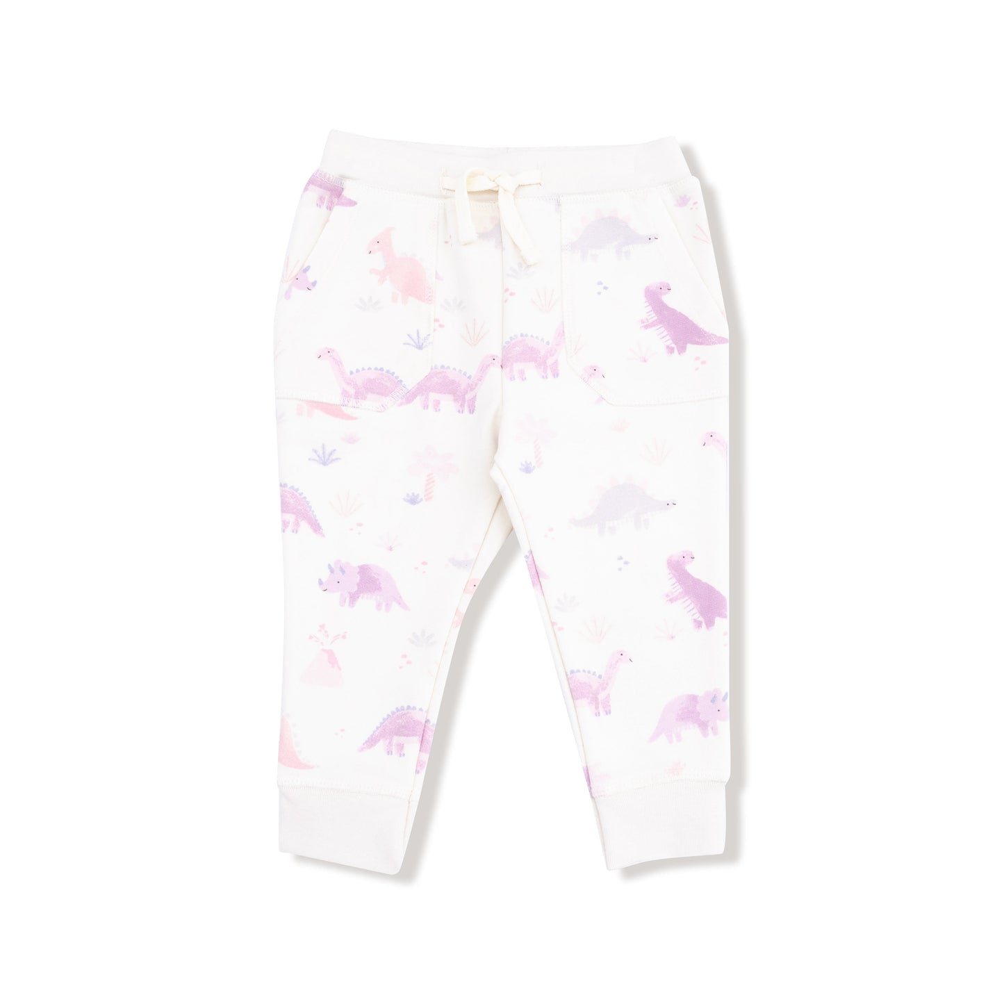 Soft Dinos- Purple - Ruffle Sweatshirt and Jogger Pant