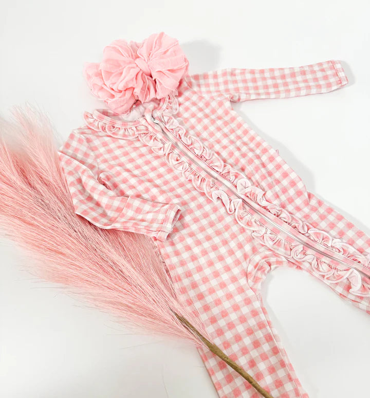 Olivia Ruffle Zip Footie
