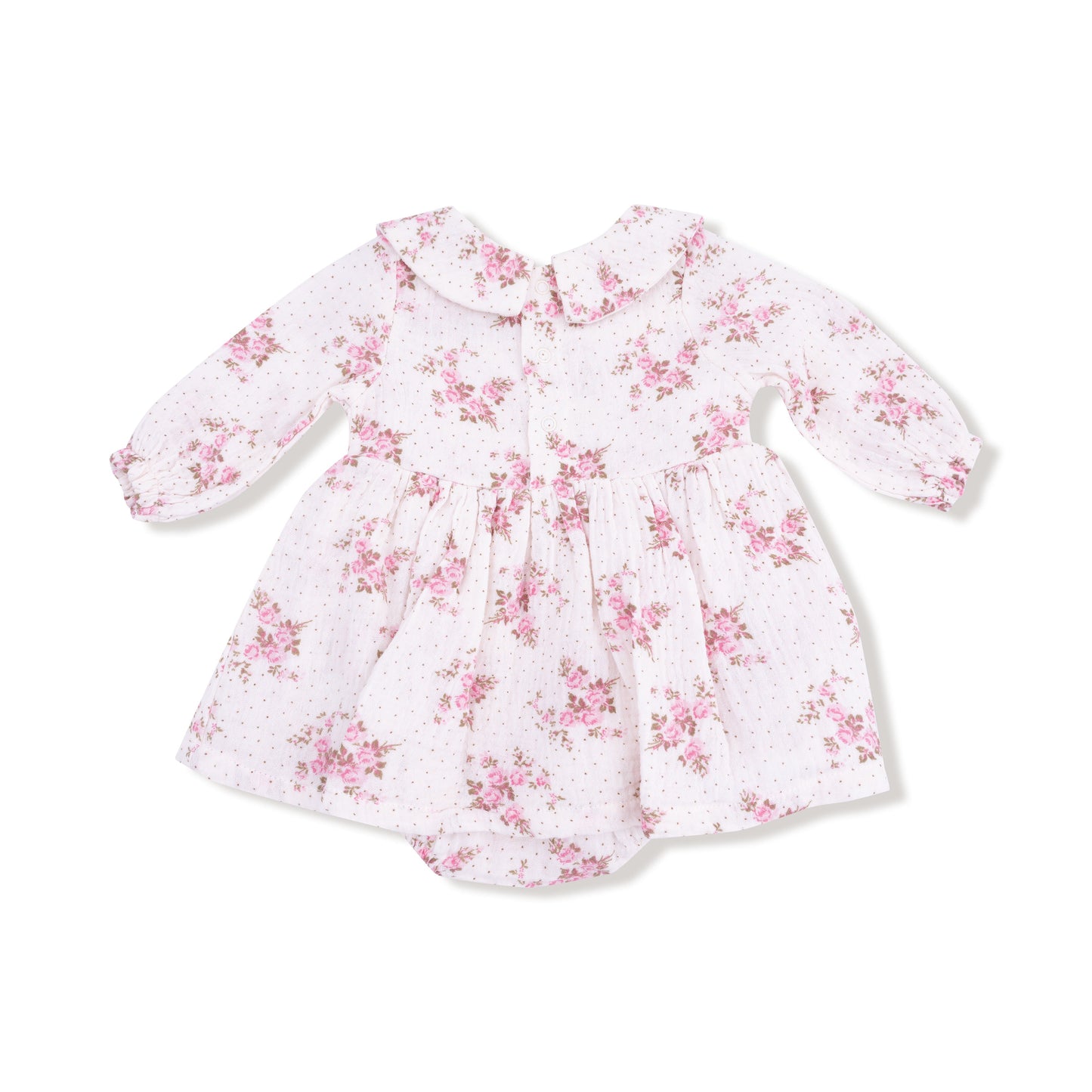 Long Sleeve Peter Pan Collar Bubble with Skirt
