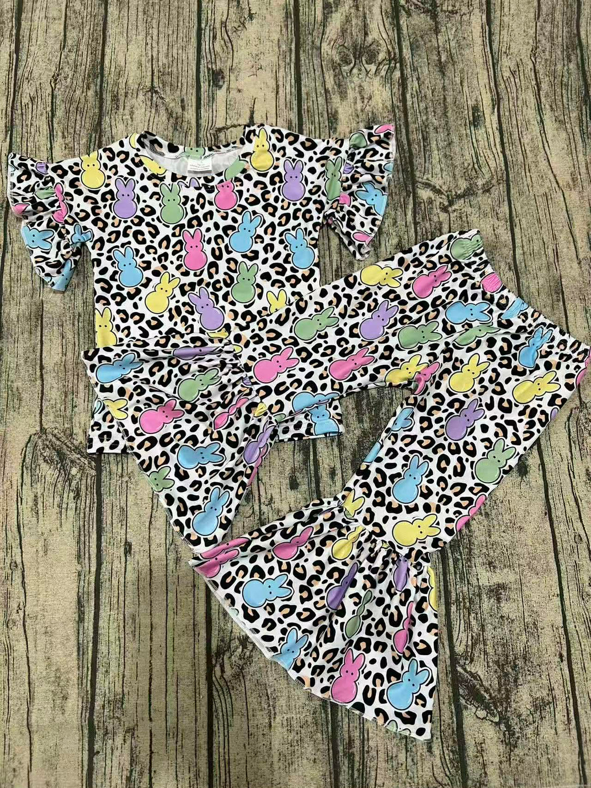 Leopard peeps two piece bell set