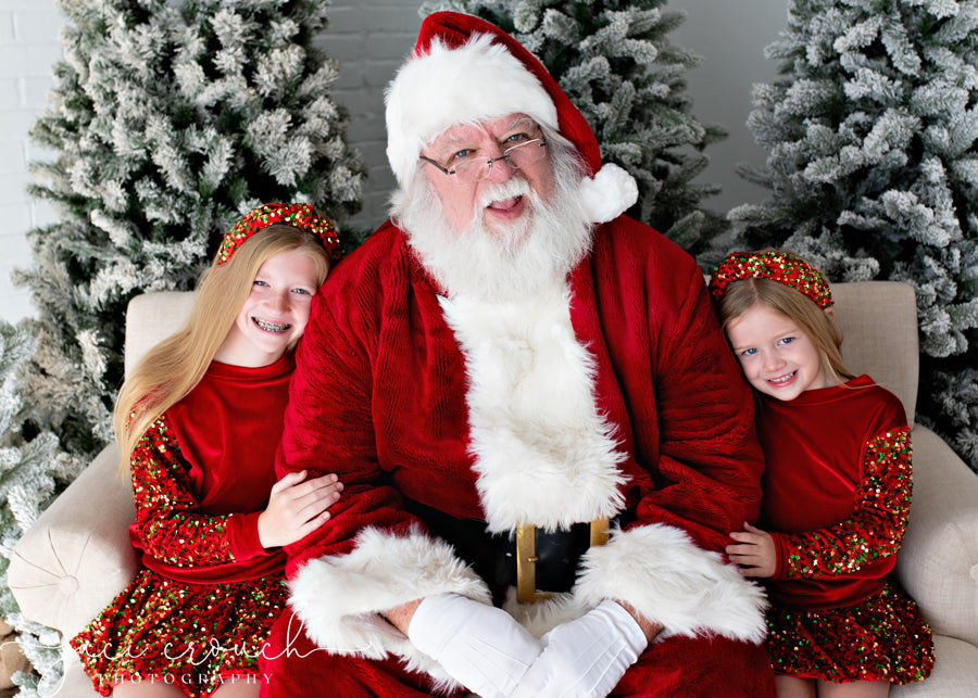 Sequin Velvet Christmas Skort