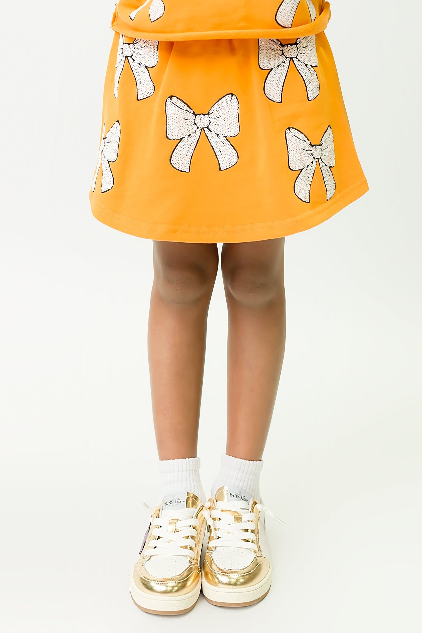 Orange and White Bows Skort
