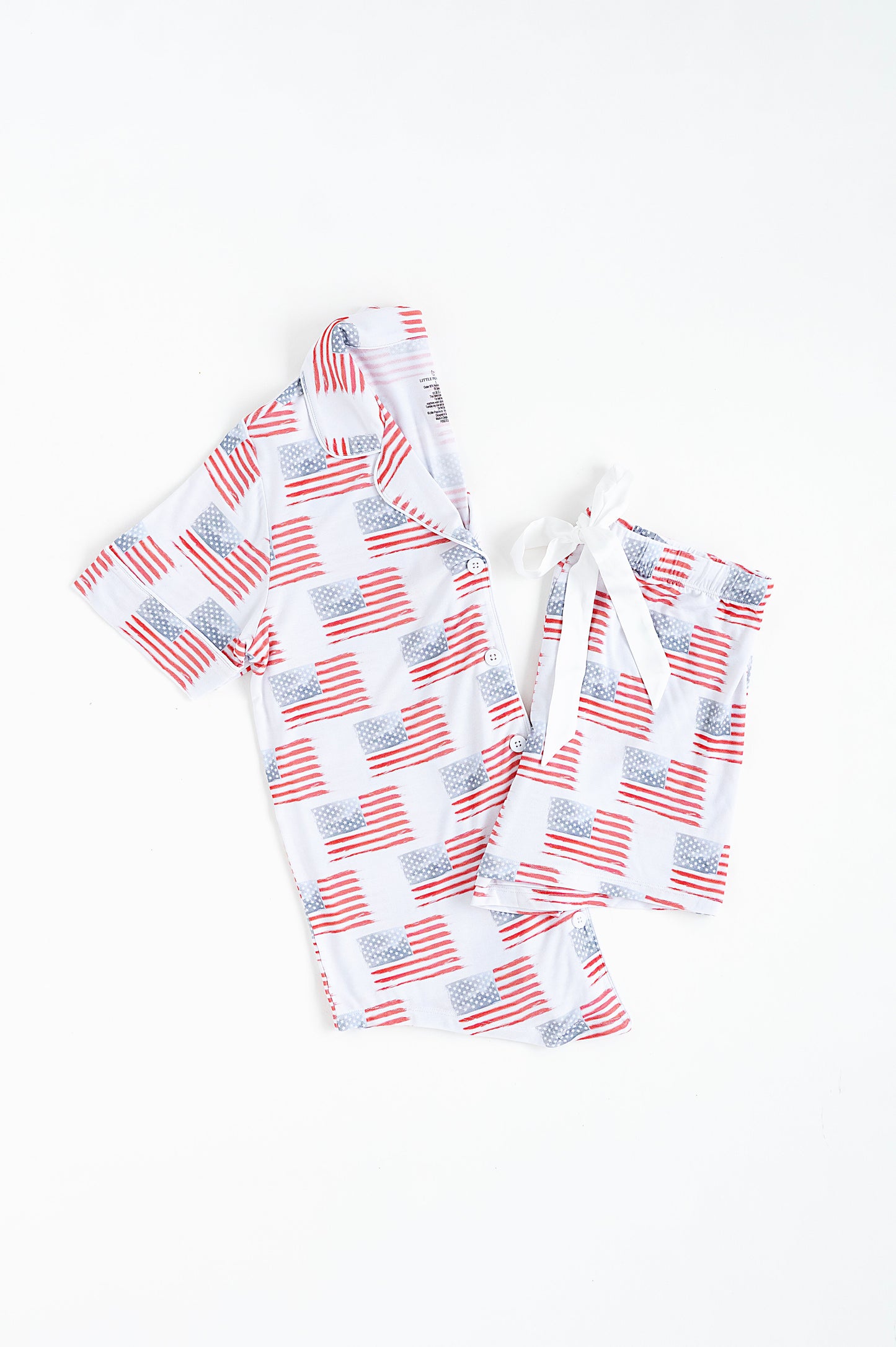 American Flag Women’s Button Down Short Set
