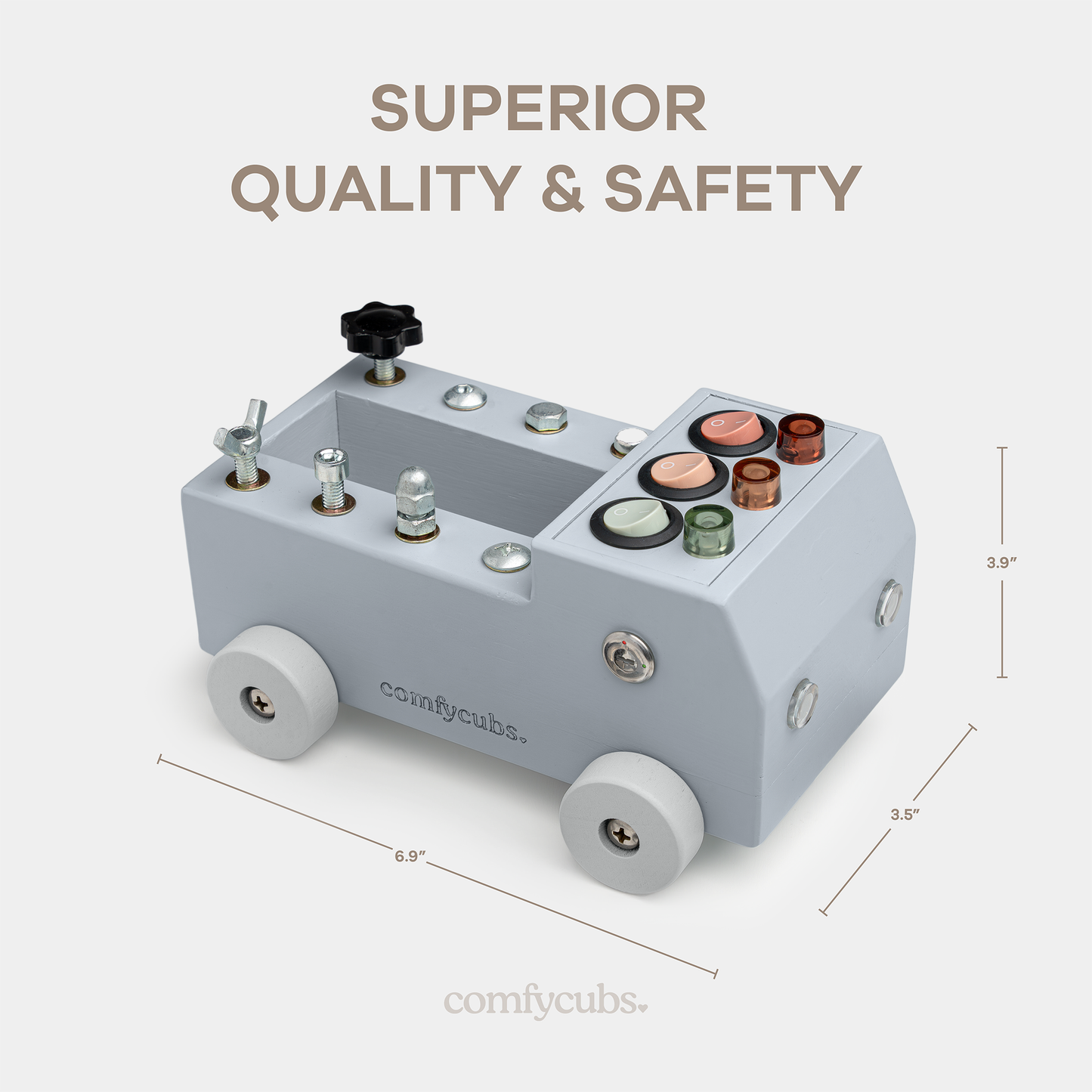 Busy Board Toy Truck Set for 3+ in Pacific Blue