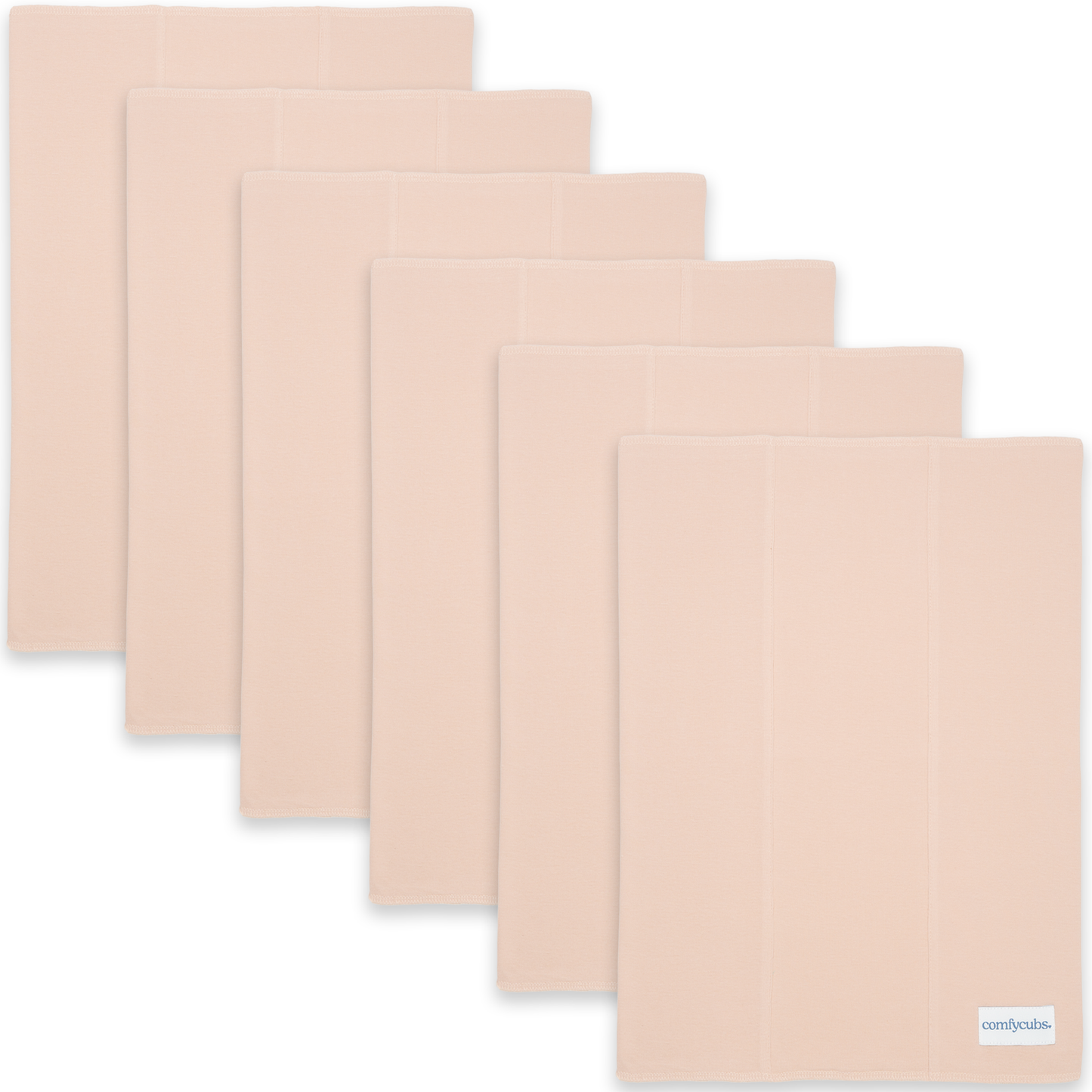 Cotton Burp Cloths in Blush