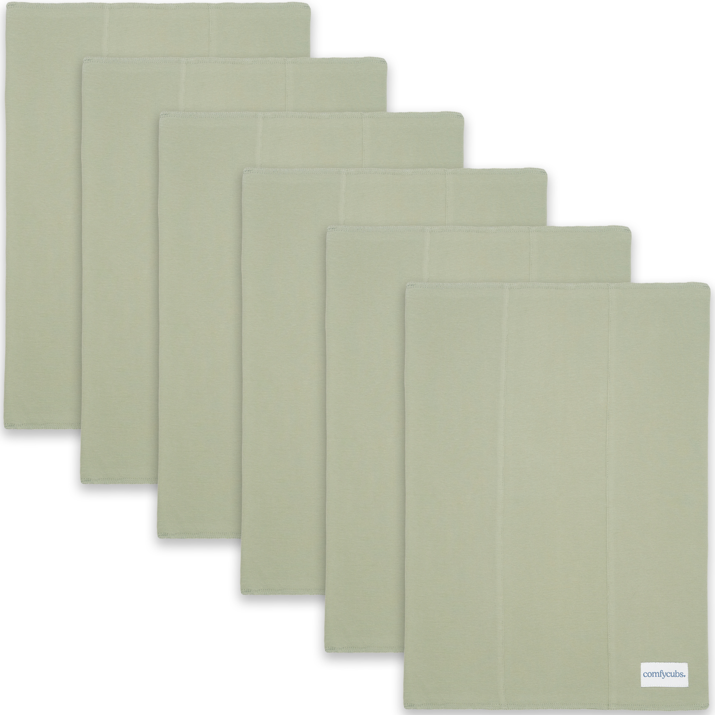 Cotton Burp Cloths in Sage