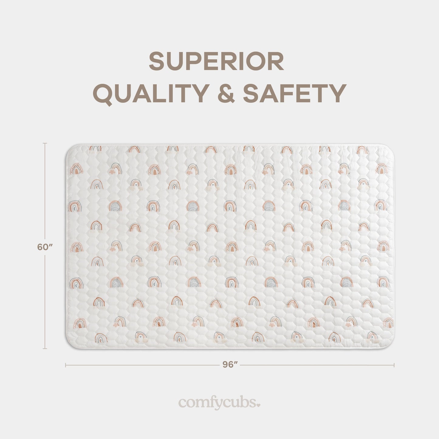 Play Mat with Non-Slip Bottom in Rainbow