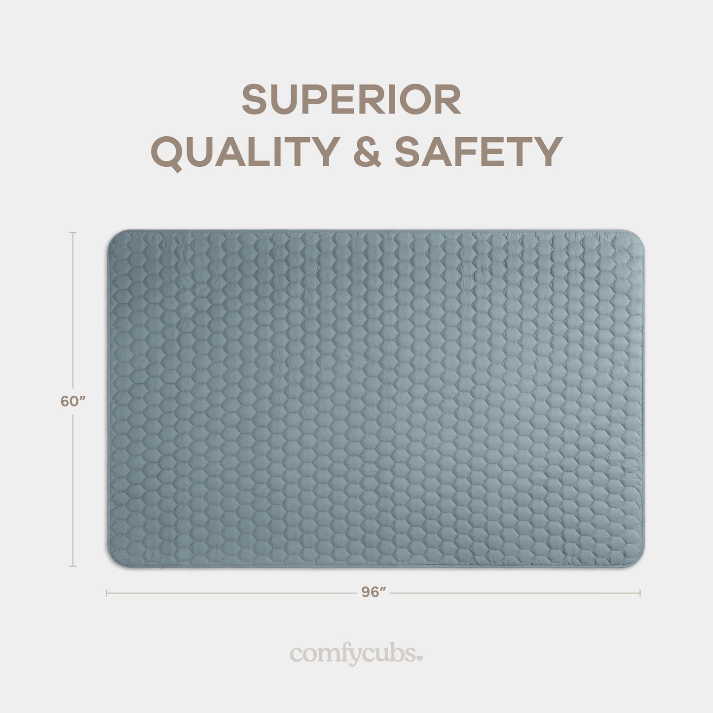 Play Mat with Non-Slip Bottom in Pacific Blue