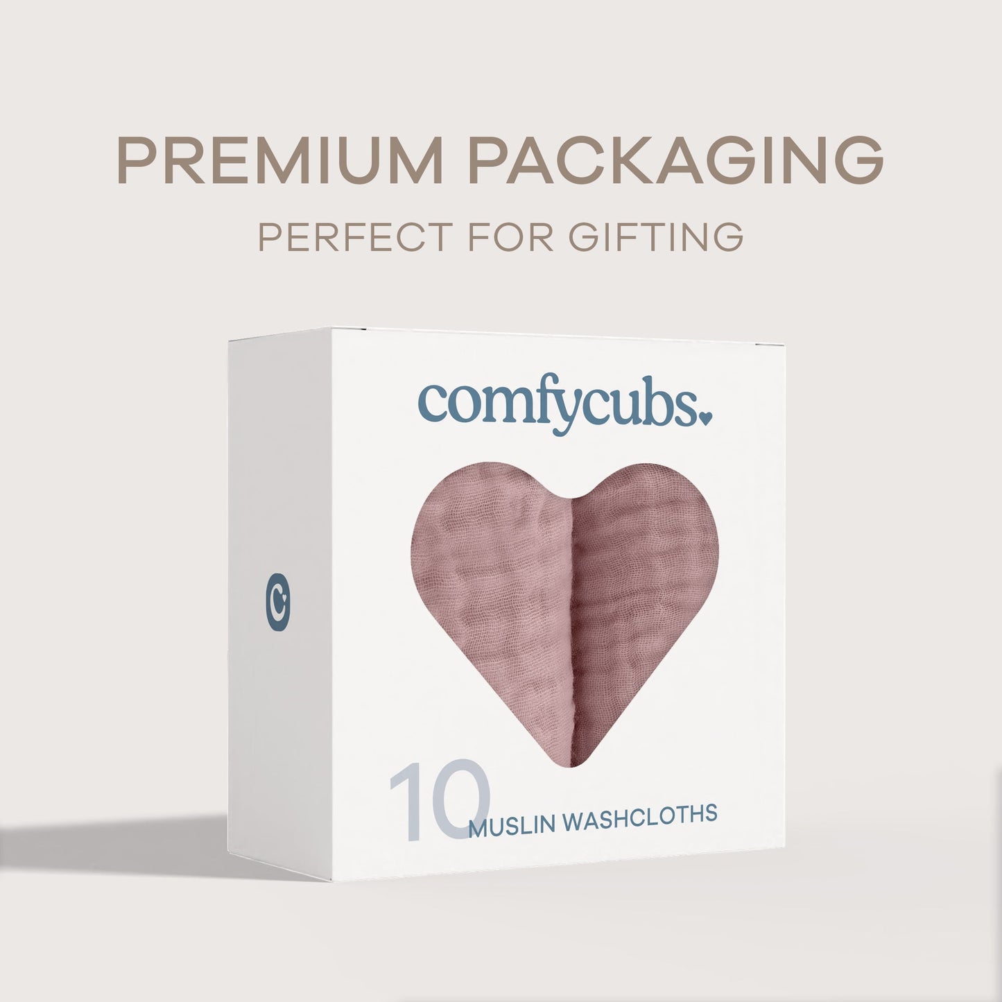 Muslin Washcloths in Mauve