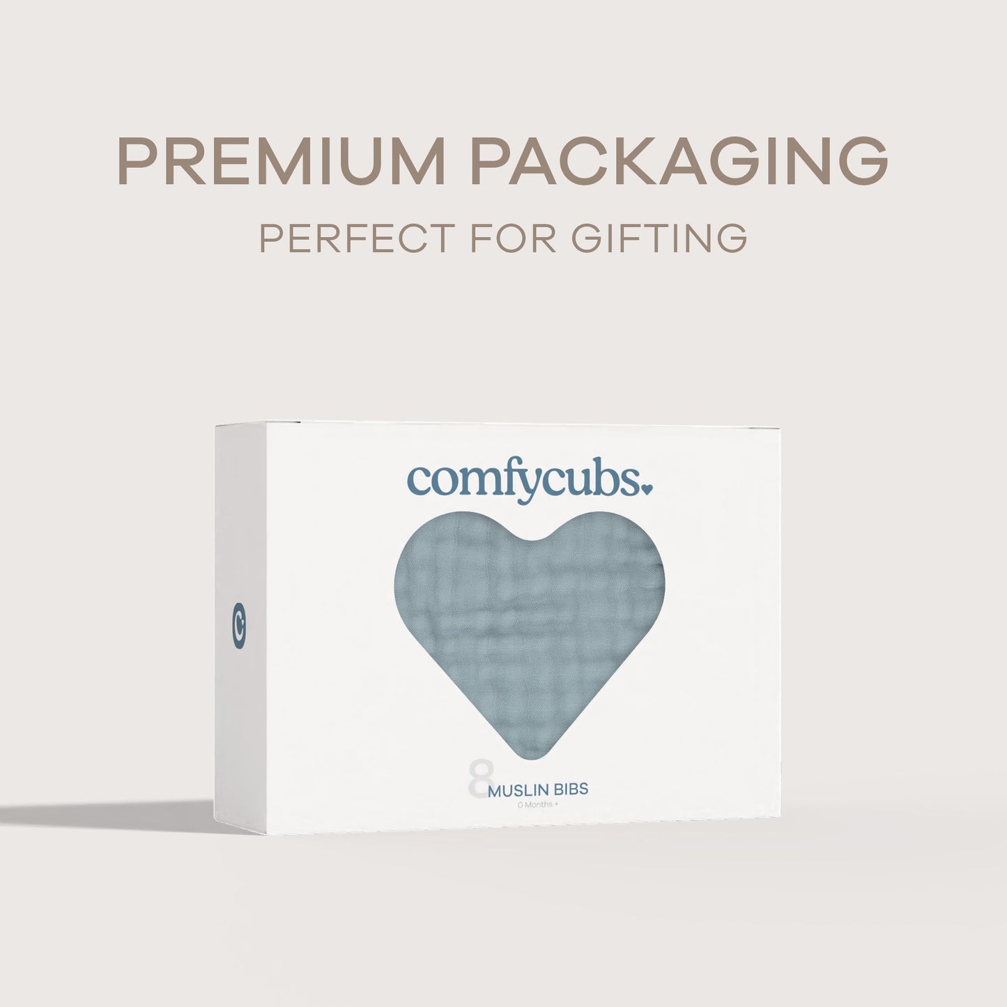 Muslin Bibs in Pacific Blue