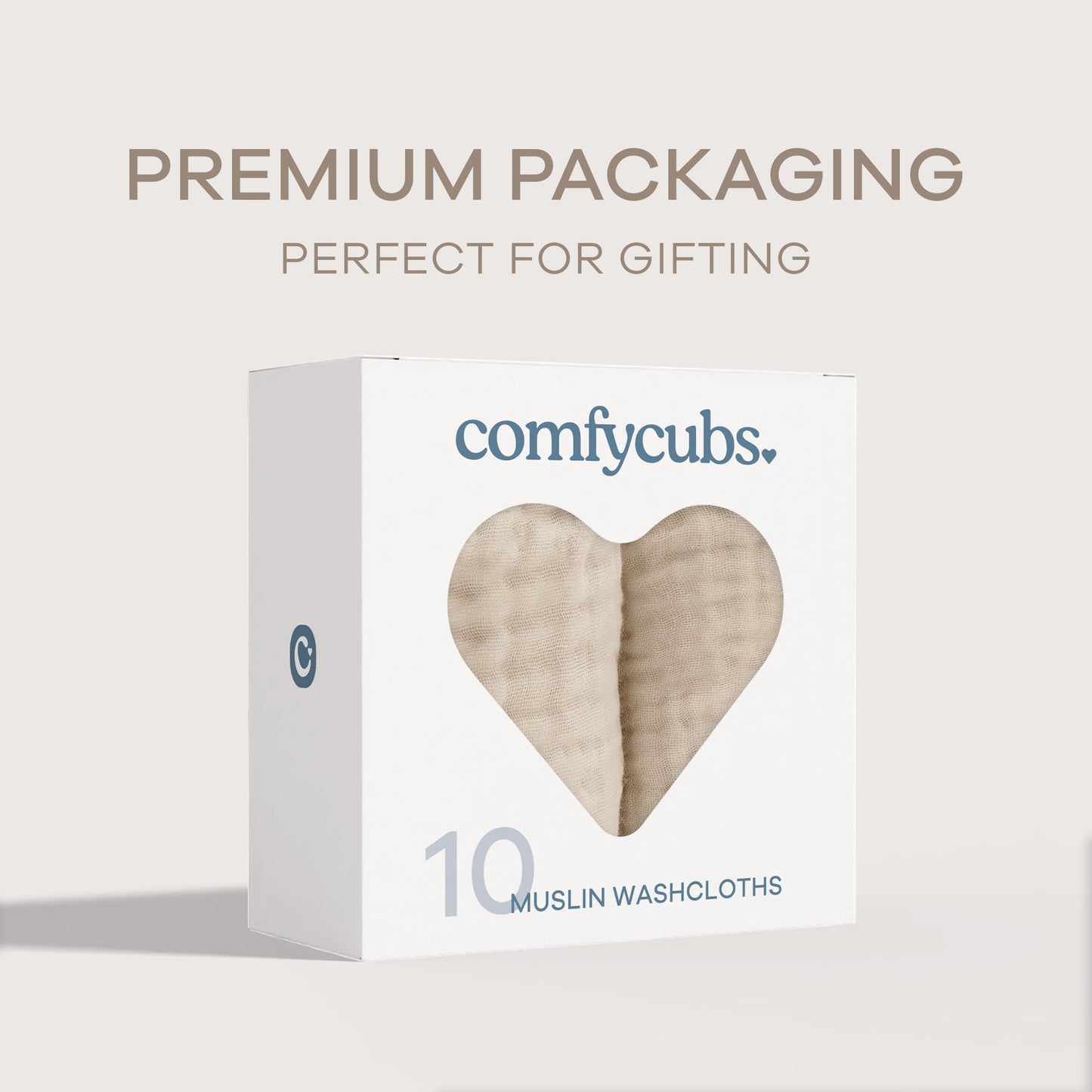 Muslin Washcloths in Sand