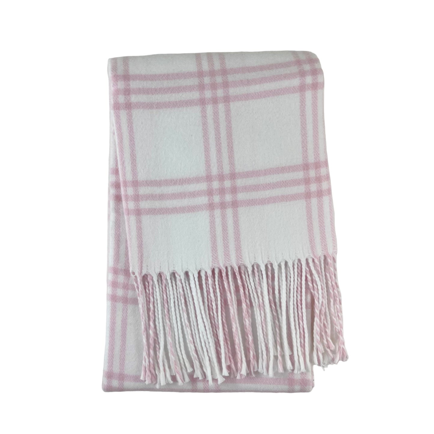 Window Pane Check Flannel with Fringe