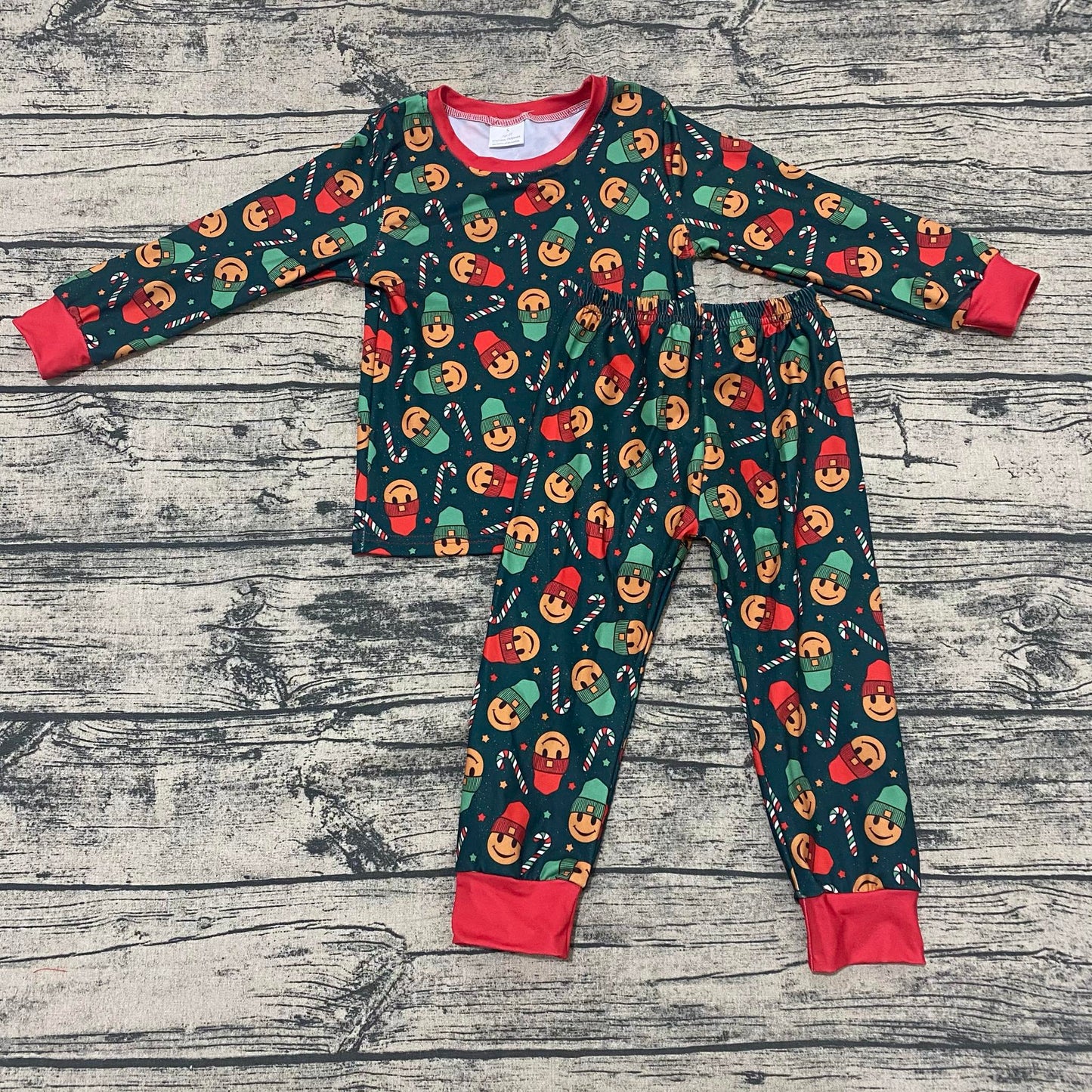 Smiley candy cane Pj set