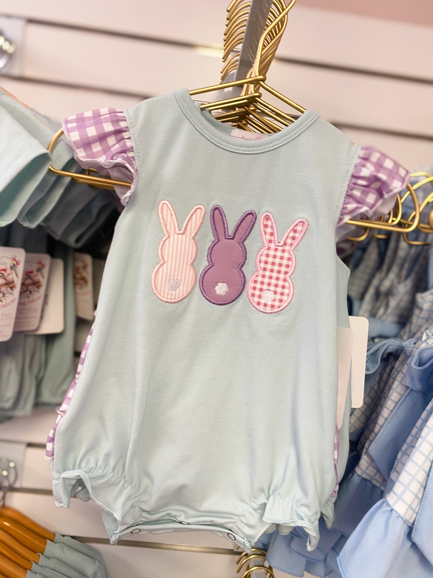 Bunny Applique Ruffle Bubble