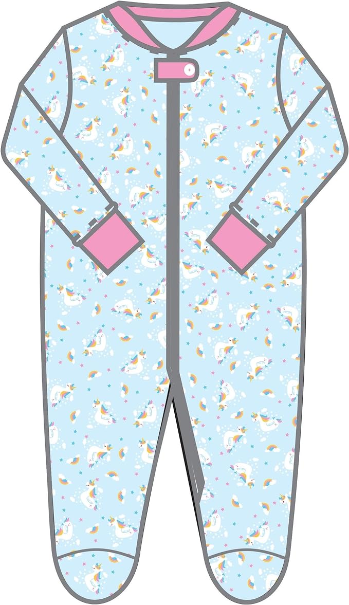 Magnolia Baby Unicorn Floatie Printed Zipped Footie