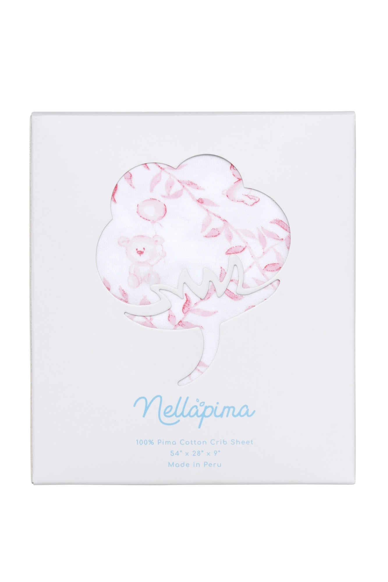 Pink Bears Trellace Crib Sheets