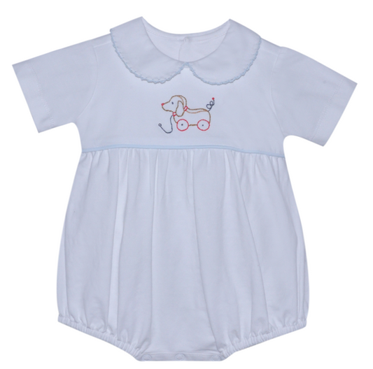 Pull-a-Long Puppy Bubble-Blue