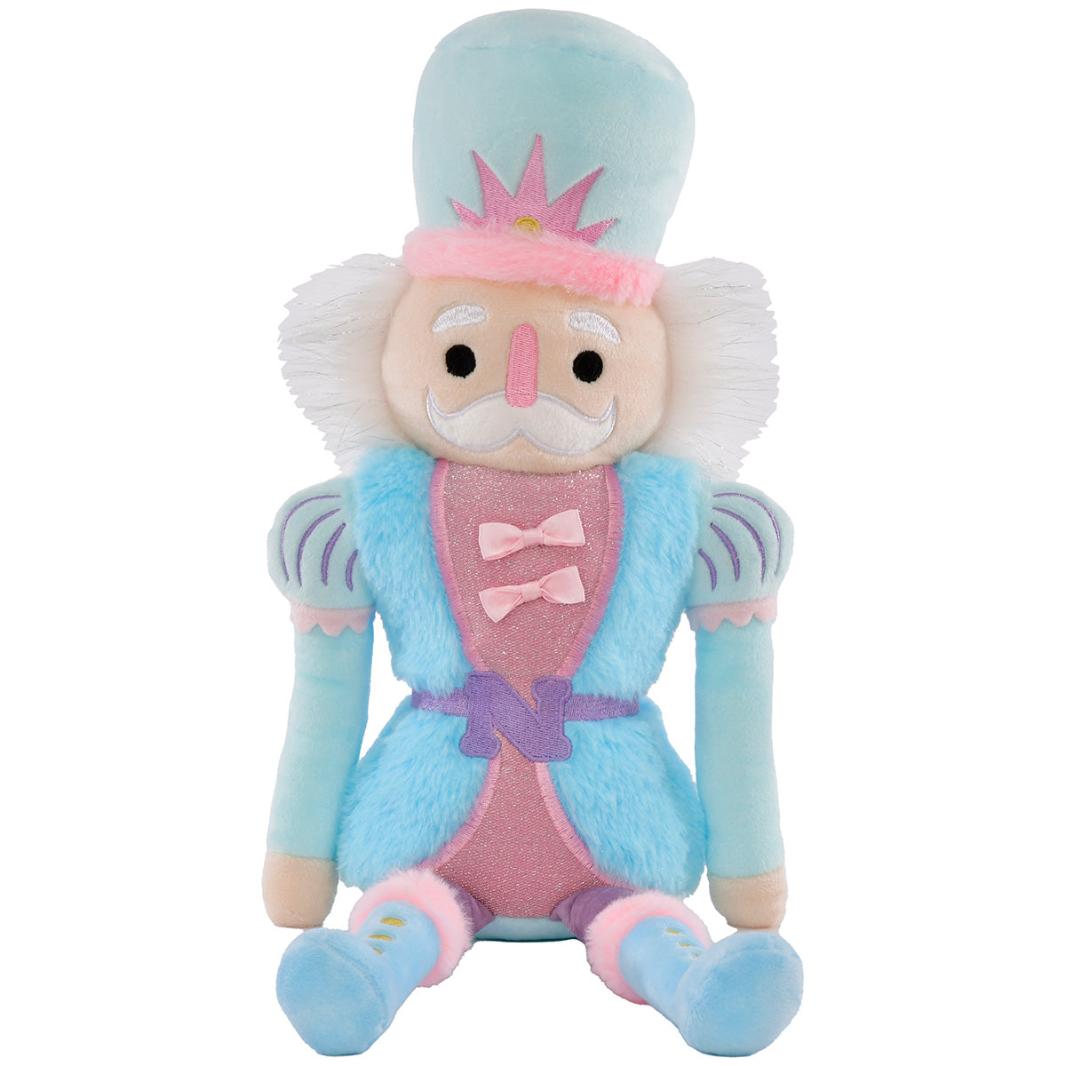 Chris Nutcracker Plush – Blue & Pink Holiday Doll – The Prissy Pelican