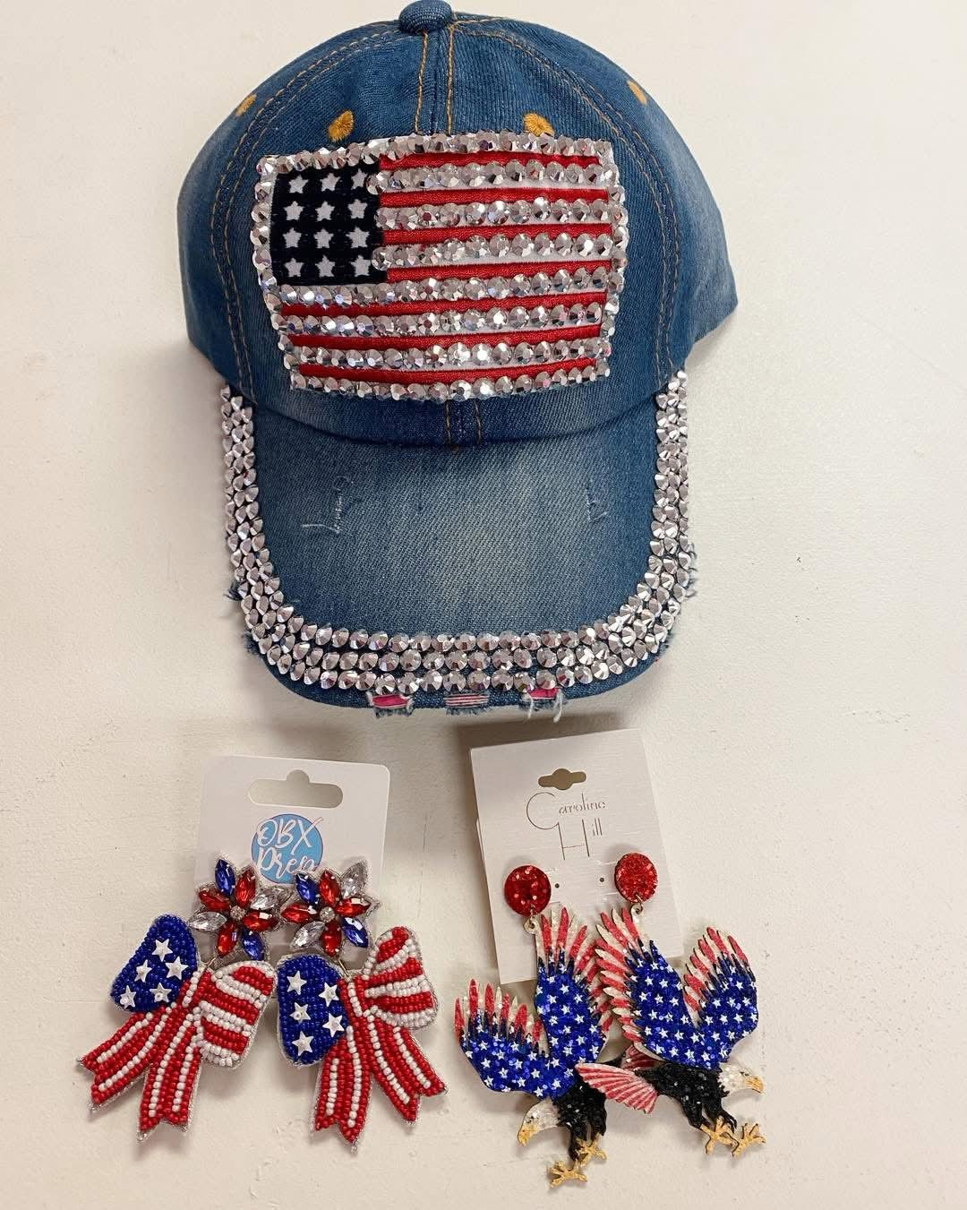 Patriotic Bow Earrings
