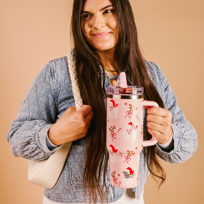 40 oz Lifestyle Flip Straw Tumbler – Holly Jolly Santa