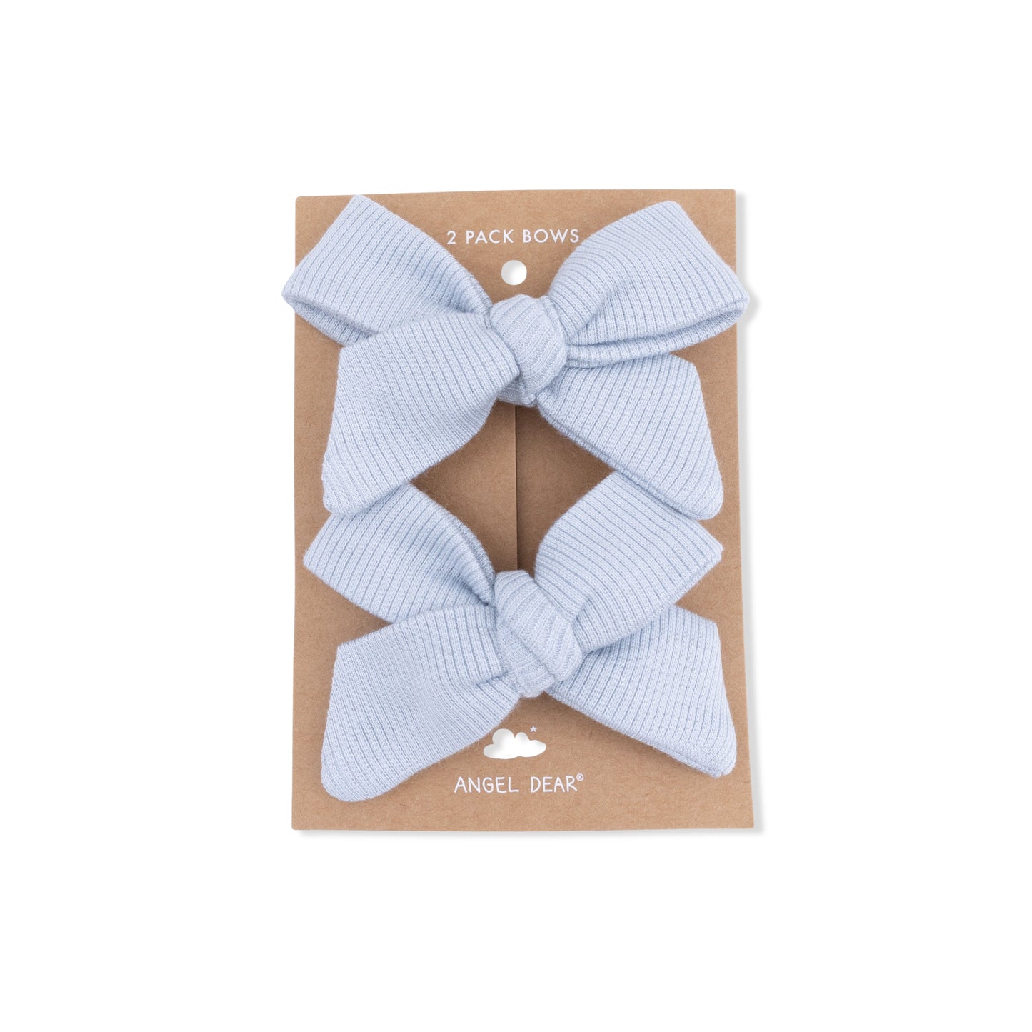 Solid Niagara Mist Rib - 2 Pack Bow Clips