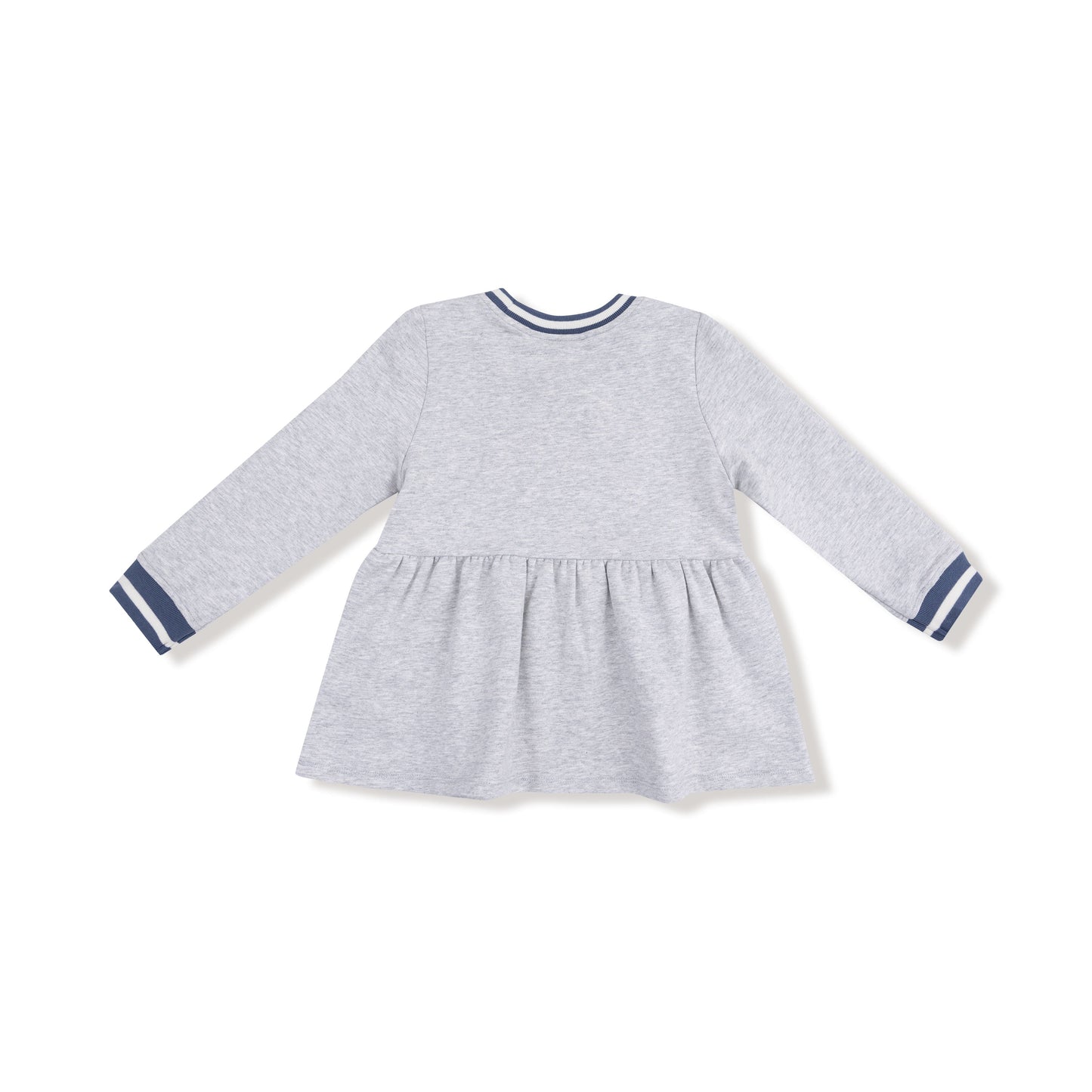 Varsity - Light Grey - French Terry Dress with Game Day Patch