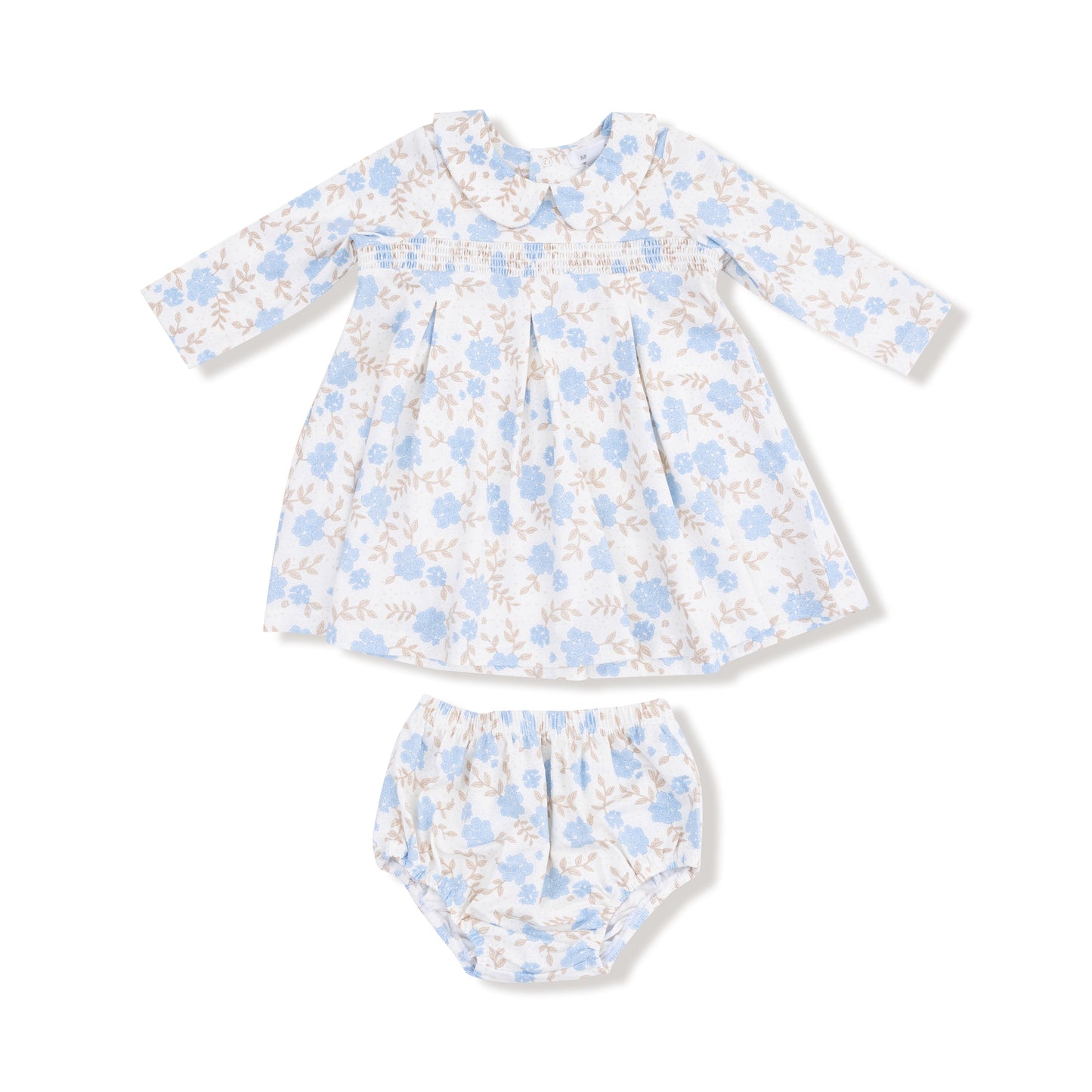 Long Sleeve Peter Pan Collar Dress and Bloomer