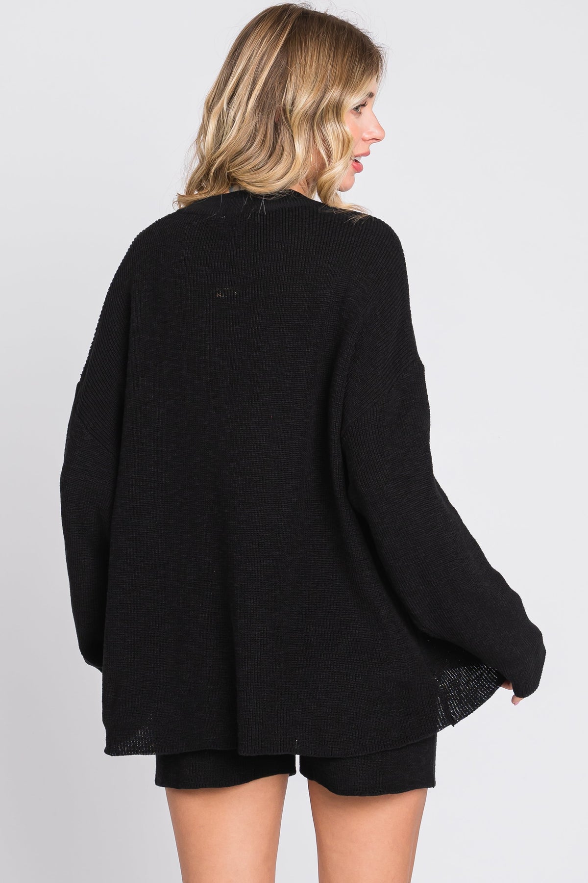 Black Sweater and ShortSet