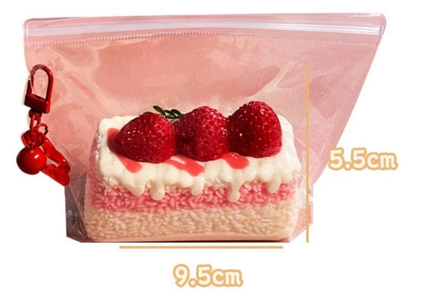 Strawberry Shortcake Silicone Squishy ā Realistic Food Sensory Fidget Toy
