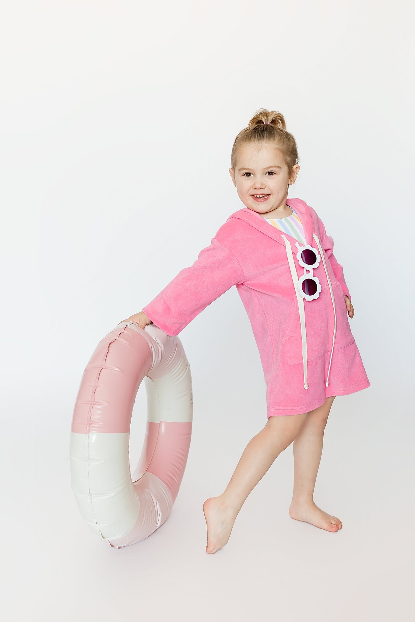 Hot Pink Terry Cloth Kid Romper