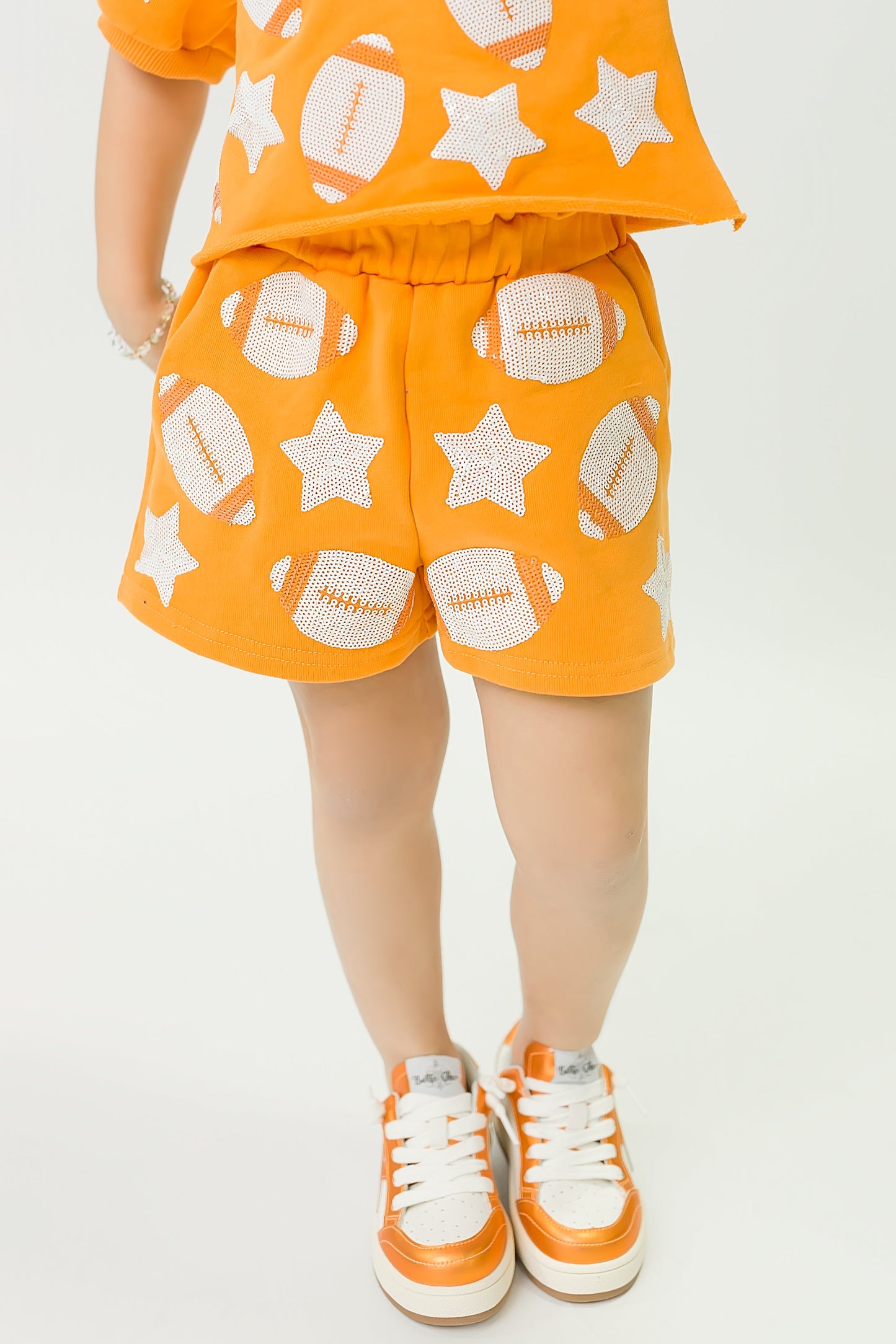 Orange Football Shorts