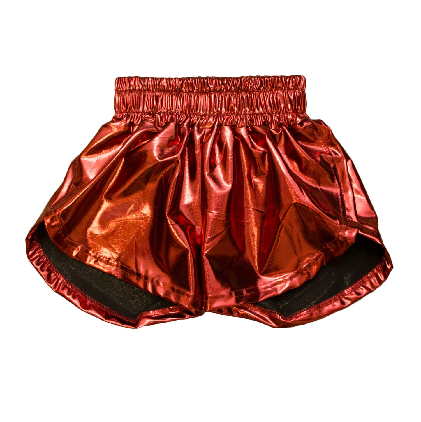 Women's Metallic Shorts - Maroon